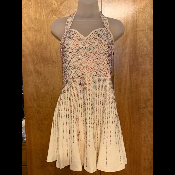 Halter sequin lace dress. - Picture 9 of 9